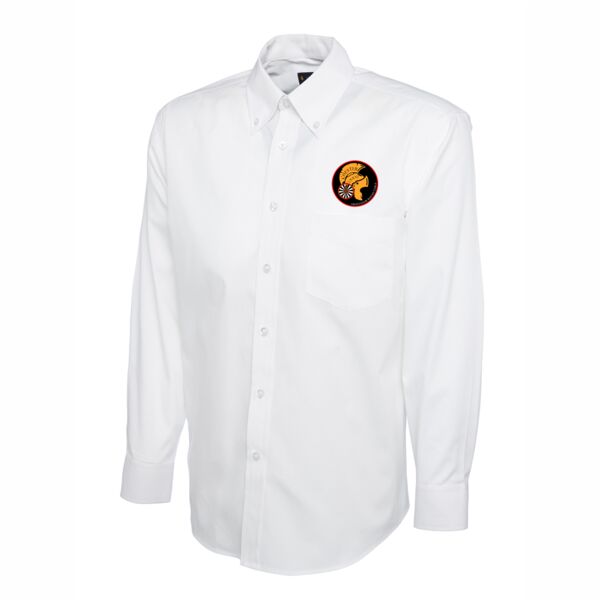 Chester Round Table Mens Pinpoint Oxford Long Sleeve Shirt - White Thumbnail