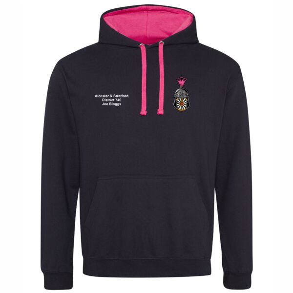 Alcester and Stratford District Round Table Contrast Hooded Sweatshirt Thumbnail