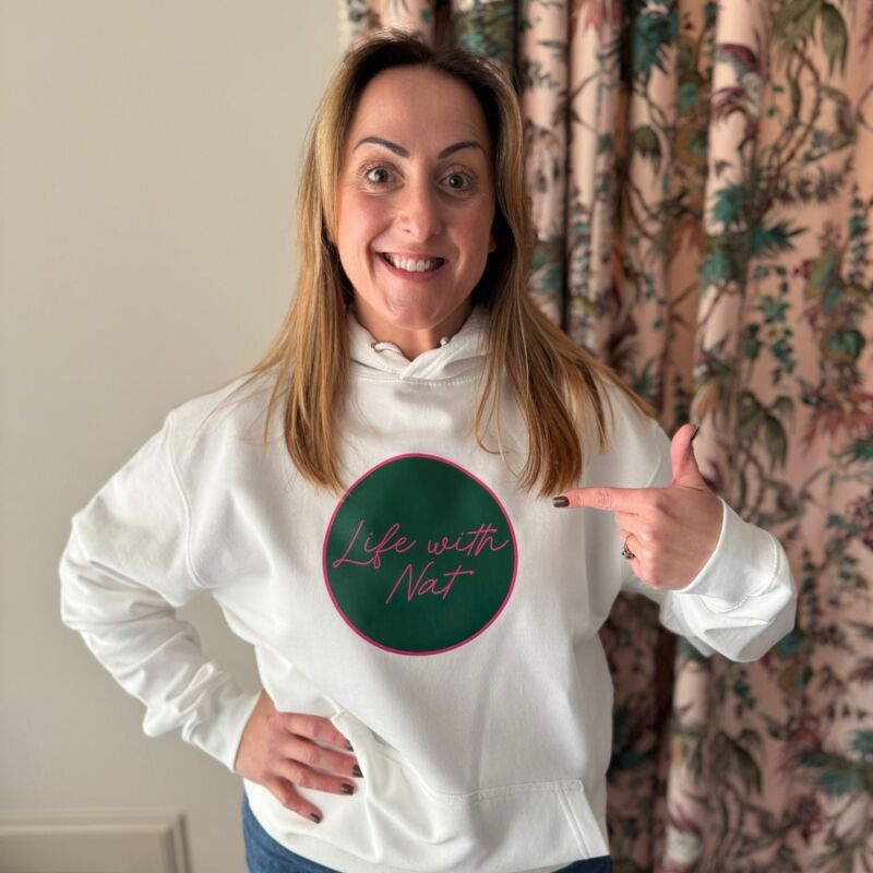  Life with Nat Signature Hoodie - Artic White Thumbnail