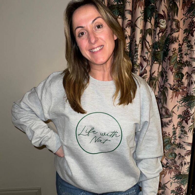  Life with Nat Logo Sweatshirt - Heather Grey  Thumbnail