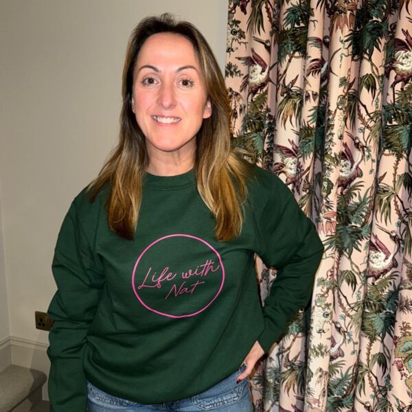  Life with Nat Logo Sweatshirt - Bottle Green  Thumbnail