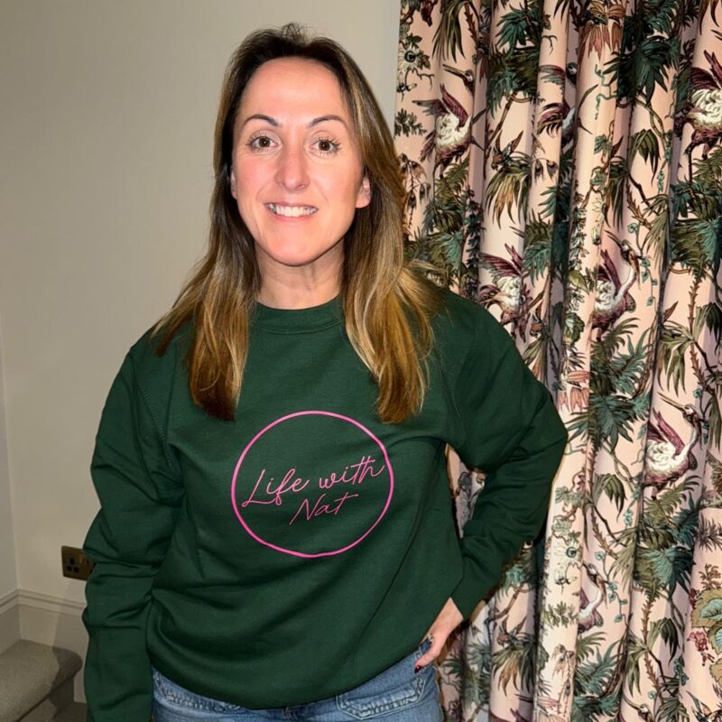  Life with Nat Logo Sweatshirt - Bottle Green  Thumbnail