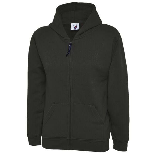 Childrens Classic Full Zip Hooded Sweatshirt Thumbnail