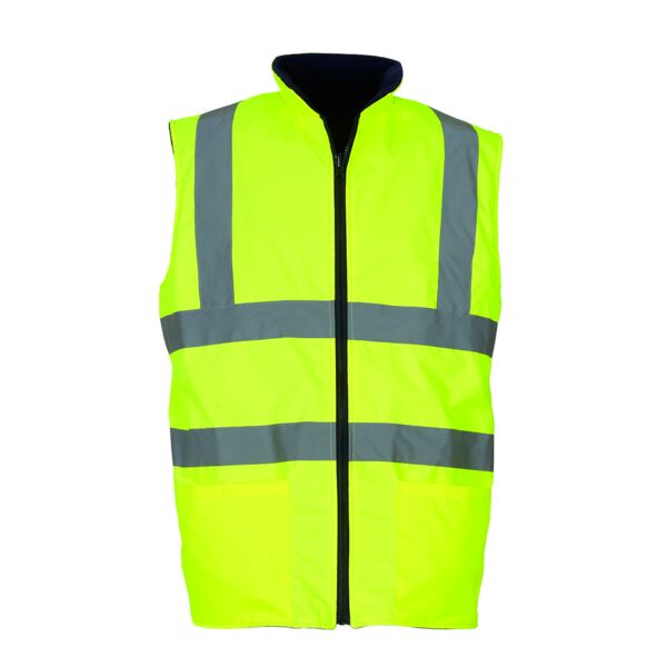 Hi-vis reversible fleece bodywarmer (HV008F) Thumbnail