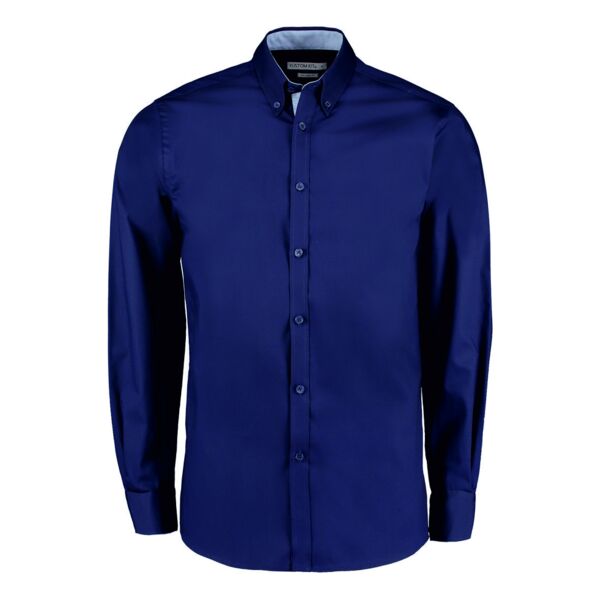 Contrast premium Oxford shirt (button-down collar) long-sleeved (tailored fit) Thumbnail