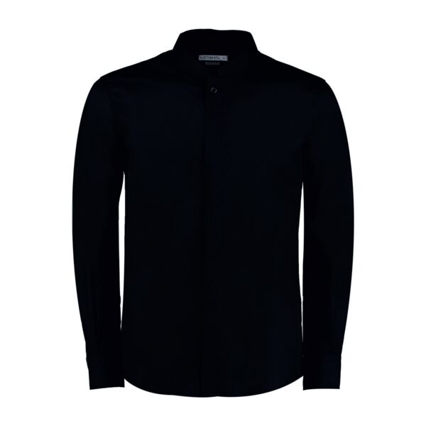 Mandarin collar shirt long-sleeved (tailored fit) Thumbnail