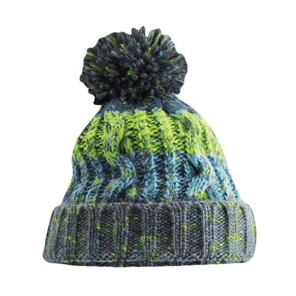 Corkscrew pom pom beanie Thumbnail
