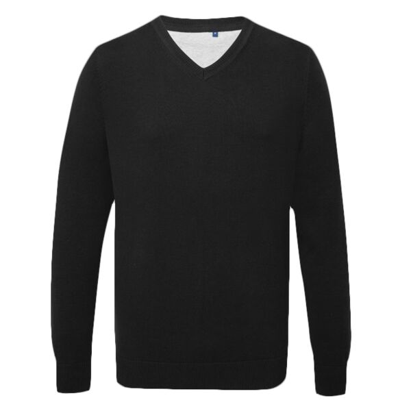 Men's cotton blend v-neck sweater Thumbnail
